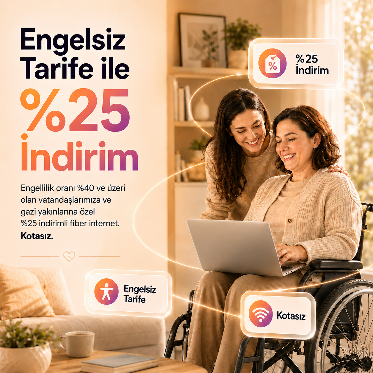 Engelsiz Tarife ile %25 İndirim